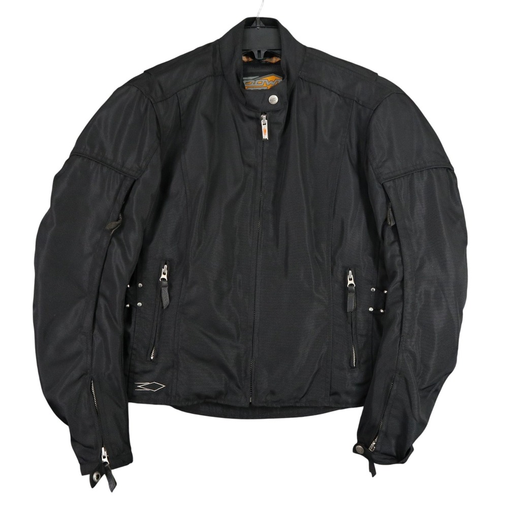 Power Trip Motorcycle Riding Jacket Womens M Black‎ Armored Textile Biker Moto